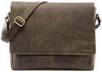 LEABAGS Oxford Leder Schultertasche aus B&uuml;ffelleder I Laptoptasche bis 15 Zoll im