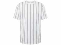 Urban Classics Herren TB2883-Heavy Oversized AOP Stripe Tee T-Shirt, Weiß