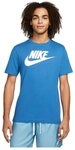 Nike Mens Short Sleeve T-Shirt Sportswear, Dk Marina Blue/White, AR5004-408, L