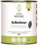 Ultra Nature Aussen Lasur, 0,75L, Schiefergrau, Vegan, Nat&uuml;rlich Bio,