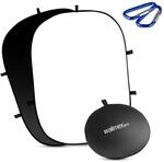 Walimex pro 2 in 1 Falthintergrund schwarz/wei&szlig; 150 x 200 cm inkl. 2 Karabinerhaken,