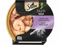 SHEBA® Schale Filets Huhn mit Garnelen 16 x 60g