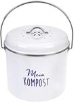GR&Auml;WE Komposteimer gro&szlig;, Metall wei&szlig;, 6 Liter