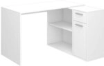 Vicco Eckschreibtisch Robin, Wei&szlig;, 120 x 60 cm, mit ausziehbarer Schublade und