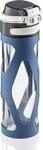 Leifheit Glasflasche Flip 600ml, 100% dichte Sportflasche, praktisches &Ouml;ffnen mit