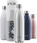 FLSK Trinkflasche I Premium Trinkflasche aus Edelstahl I 100% Auslaufsicher &