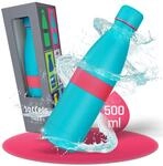 boddels Trinkflasche Twee+ 500 ml himbeerrot/t&uuml;rkis