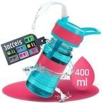boddels Kinder Trinkflasche mit Strohhalm und rutschfestem Griff | 400 ml 