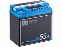 ECTIVE GEL Batterie DC65SC - 12V, 65Ah, mit PWM-Solarladeregler, Nachfüllpacks,