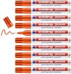 edding 3000 Permanentmarker - orange - 10 Stifte - Rund-Spitze 1,5-3 mm - schnell