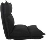 Rebecca Mobili Strandstuhl Outdoor, Bodenstuhl Schwarz, Metall Polyester, Faltbar
