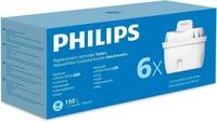 Philips Water Wasserfilter-Kartuschen Geschmack+, 6er-Pack, reduziert MIKROPLASTIK,
