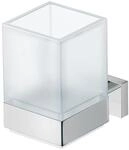 Duravit Zahnputzbecher Karree, Glashalter Bad, Zahnb&uuml;rstenhalter Glas, Wandmontage,