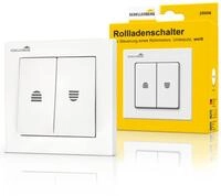 Schellenberg 25006 Rolladenschalter mit Rastfunktion, Doppel-Wippschalter zur