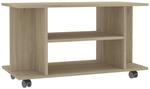 vidaXL TV Schrank mit Rollen Lowboard Fernsehtisch TV M&ouml;bel Board Tisch