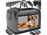 Lovpet® Transportbox Hund Katze Transporttasche L 70x52x52cm | Hunde-Tragetasche