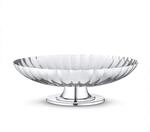 Georg Jensen Servierteller mit Standfu&szlig;, Edelstahl, Stainless Steel 28 x 28 x...
