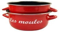 Baumalu 312868 Muscheltopf, mit Schriftzug, 18 cm, Rot | Alle Herdarten inkl.