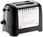 Dualit LITE Toaster 2 Scheiben Schwarz, extra breite 36-mm-Schlitze, Toaster...