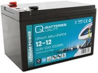 Q-Batteries Lithium Wohnmobilbatterie 12-12 12,8V 12Ah 153,6Wh LiFePO4 Akku