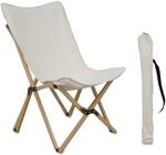 osoltus Holz Faltsessel Sessel Campingsessel (Beige, Stuhl) faltbar Hocker f&uuml;r
