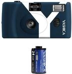 Yashica MF1 dunkel blau Kleinbild Kamera Set (Kamera+eingeletem