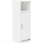 Wohnling Badschrank 30 x 95,5 x 30 cm wei&szlig; Holz mit T&uuml;r und Ablagefach,...
