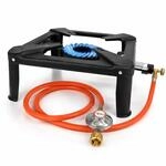MS Point Gaskocher Hockerkocher 7KW Campingkocher Propan Gasbrenner Gasschlauch...