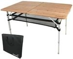 Skandika Bambus Campingtisch Tolja | Faltbarer Tisch mit Netzablage, versch.