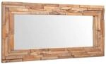 vidaXL Teak Dekorativer Spiegel 120x60cm Holzspiegel Wandspiegel Flurspiegel