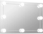 vidaXL Wandspiegel mit LED-Beleuchtung Kosmetikspiegel Spiegel Schminkspiegel