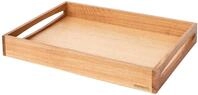 Continenta 4140 Oak Wood Tablett aus Eichenholz, Holz, Hellbraun &lrm;49 x 35 x 6 cm