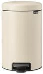 Brabantia NewIcon Treteimer, Soft Beige, 12 l | Abfalleimer f&uuml;r K&uuml;che und Bad,