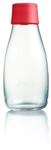 Retap ApS 0.3 Litre Small Borosilicate Glass Water Bottle, Red