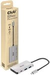 Club 3D USB-Typ-C PD Lade-Hub auf 2x Typ-C 10G Ports und 2x USB-Typ-A 10G Ports