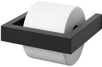 Zack Linea Black Stainless Steel Toilet Roll Holder 40576