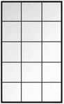 vidaXL Wandspiegel, Schwarz, 100x60 cm, Metall & Glas, Wohnzimmer, Bad &