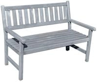 Promadino Gartenbank Johanna 2-Sitzer, grau