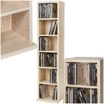 tectake&reg; CD Regal f&uuml;r bis zu 102 CDs - Aufbewahrung f&uuml;r CD H&uuml;llen, DVD St&auml;nder,