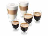 Tchibo 6er Gläser Set, 2x Latte Macchiato, 2x Caffè Crema, 2x Espresso,