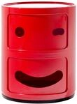 Kartell Componibili Container zwinkernd, Kunststoff, Rot, 32 x 32 x 40 cm