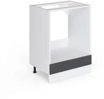 Vicco Herdumbauschrank R-Line, Anthrazit Hochglanz, 60 cm ohne Arbeitsplatte, zur