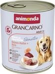 animonda GranCarno Hunde Nassfutter Sensitiv Reines Huhn + Reis (6 x 800g),