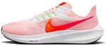 Nike Herren Air Zoom Pegasus 39 Sneaker, White/TOTAL ORANGE-Bright Crimson-Black,