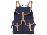 Travelite Unisex Hempline Clap Backpack, Navy Rucksack, Marineblau