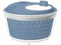 Rotho Fresh Salatschleuder, Kunststoff (PP) BPA-frei, blau/transparent, 4.5l (25.0 x