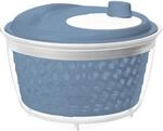 Rotho Fresh Salatschleuder, Kunststoff (PP) BPA-frei, blau/transparent, 4.5l (25.0 x