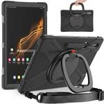 Wigento F&uuml;r Samsung Galaxy Tab S9 S8 Ultra aufstellbare Outdoor Hybrid Schwarz...