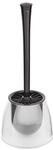 WENKO WC-Garnitur Fiesta Schwarz/Transparent - WC-B&uuml;rstenhalter, Polystyrol, 14.5 x