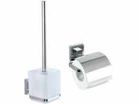 VacuumLoc® WC-Set Quadro, WC-Garnitur und Toilettenpapierhalter, 2-teilig